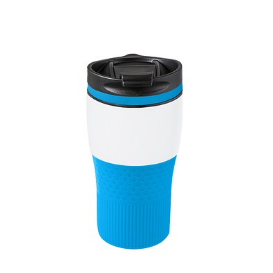 Thermobecher RETUMBLER-BAYAMO MEZZO CORPORATE, weiß/hellblau