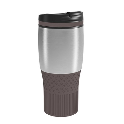 Thermobecher RETUMBLER-myBAYAMO GRANDE II, silber/braun