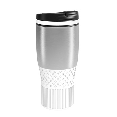 Thermobecher RETUMBLER-myBAYAMO GRANDE II, silber/weiß