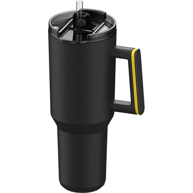 Thermobecher RETUMBLER-myKINGS CANYON 1200, schwarz, Ring gelb