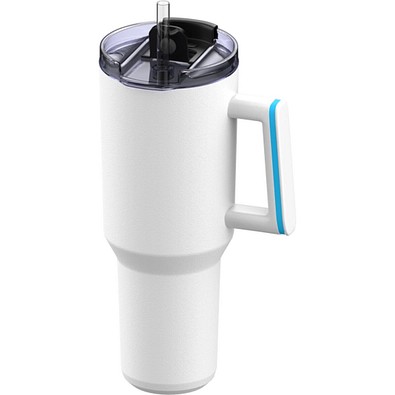 Thermobecher RETUMBLER-myKINGS CANYON 1200, weiß, Ring cyan