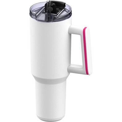 Thermobecher RETUMBLER-myKINGS CANYON 900, weiß, Ring magenta