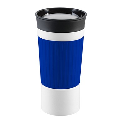 Thermobecher RETUMBLER-myKINGSTON, weiß, blau