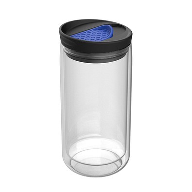 Thermobecher RETUMBLER-myNIZZA, transparent/blau
