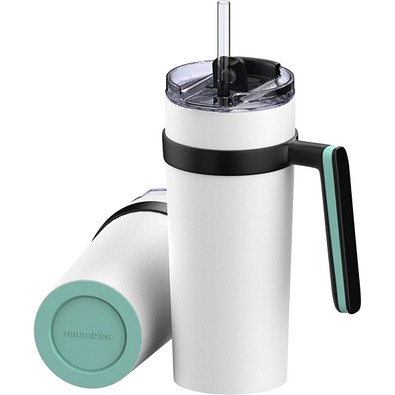 Thermobecher RETUMBLER-myORINOCO CERAMIC, weiß/mint
