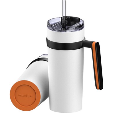 Thermobecher RETUMBLER-myORINOCO CERAMIC, weiß/orange