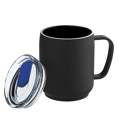 Thermotasse RETUMBLER-myNIZZA CERAMIC, schwarz/blau