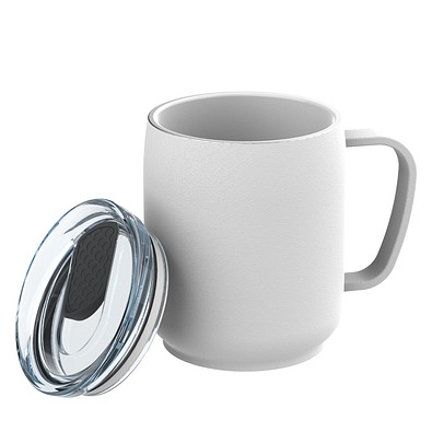 Thermotasse RETUMBLER-myNIZZA CERAMIC, weiß/anthrazit