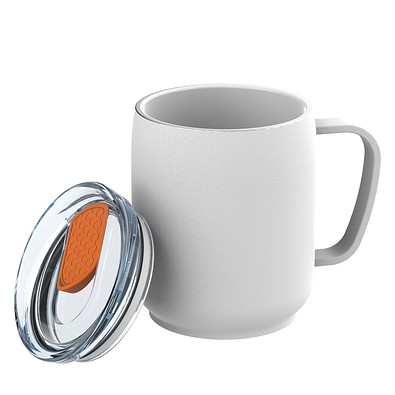 Thermotasse RETUMBLER-myNIZZA CERAMIC, weiß/orange