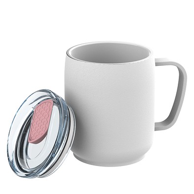 Thermotasse RETUMBLER-myNIZZA CERAMIC, weiß/rosa