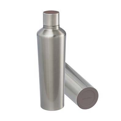Thermotrinkflasche RETUMBLER-myDRINQEO 770, silber/braun