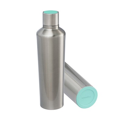 Thermotrinkflasche RETUMBLER-myDRINQEO 770, silber/mint