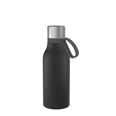 Thermotrinkflasche RETUMBLER-myNIZZA II 420 CERAMIC, schwarz, Ring anthrazit