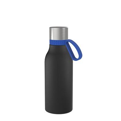 Thermotrinkflasche RETUMBLER-myNIZZA II 420 CERAMIC, schwarz, Ring blau