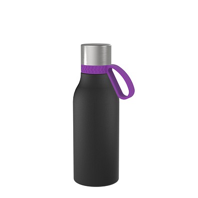 Thermotrinkflasche RETUMBLER-myNIZZA II 420 CERAMIC, schwarz, Ring lila