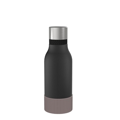 Thermotrinkflasche RETUMBLER-myNIZZA II 420 CERAMIC, schwarz, Sleeve braun