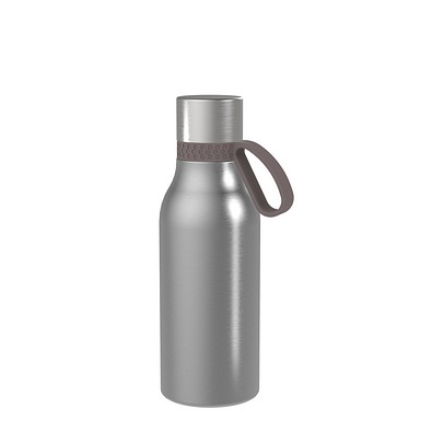 Thermotrinkflasche RETUMBLER-myNIZZA II 420 CERAMIC, silber, Ring braun