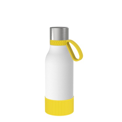 Thermotrinkflasche RETUMBLER-myNIZZA II 420 CERAMIC, weiß/gelb/gelb