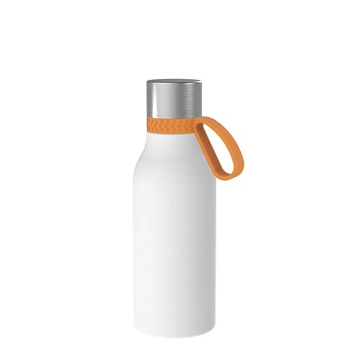 Thermotrinkflasche RETUMBLER-myNIZZA II 420 CERAMIC, weiß, Ring orange