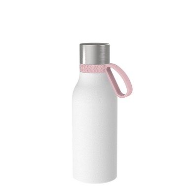 Thermotrinkflasche RETUMBLER-myNIZZA II 420 CERAMIC, weiß, Ring rosa