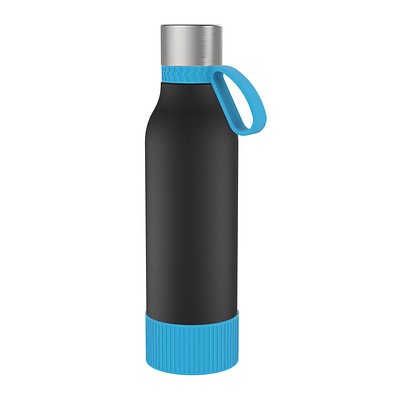 Thermotrinkflasche RETUMBLER-myNIZZA II 600 CERAMIC, schwarz/hellblau/hellblau