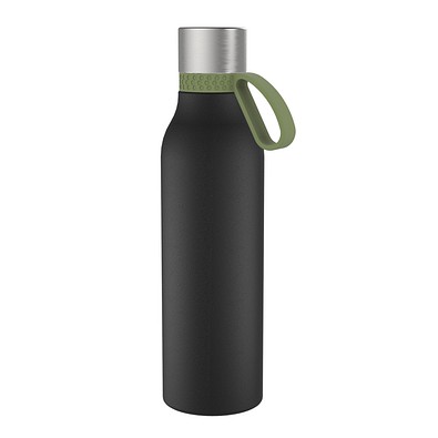 Thermotrinkflasche RETUMBLER-myNIZZA II 600 CERAMIC, schwarz, Ring dunkelgrün