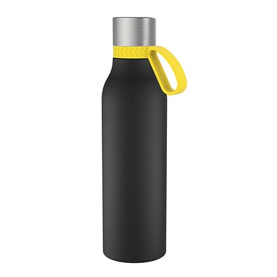 Thermotrinkflasche RETUMBLER-myNIZZA II 600 CERAMIC, schwarz, Ring gelb