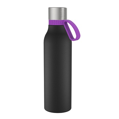 Thermotrinkflasche RETUMBLER-myNIZZA II 600 CERAMIC, schwarz, Ring lila