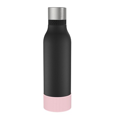 Thermotrinkflasche RETUMBLER-myNIZZA II 600 CERAMIC, schwarz, Sleeve rosa