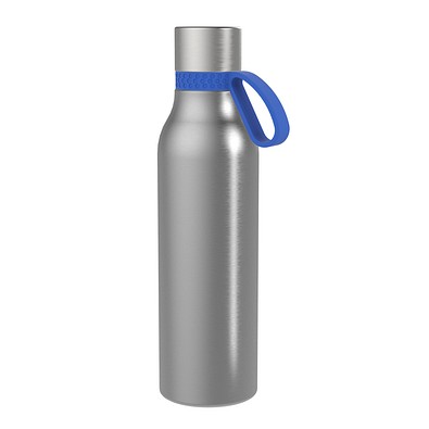Thermotrinkflasche RETUMBLER-myNIZZA II 600 CERAMIC, silber, Ring blau