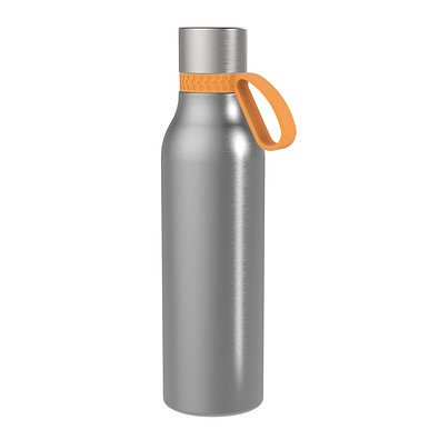 Thermotrinkflasche RETUMBLER-myNIZZA II 600 CERAMIC, silber, Ring orange