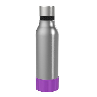 Thermotrinkflasche RETUMBLER-myNIZZA II 600 CERAMIC, silber, Sleeve lila
