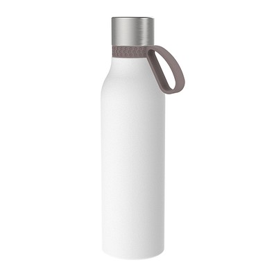 Thermotrinkflasche RETUMBLER-myNIZZA II 600 CERAMIC, weiß, Ring braun