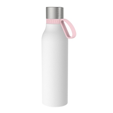 Thermotrinkflasche RETUMBLER-myNIZZA II 600 CERAMIC, weiß, Ring rosa