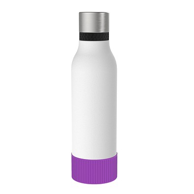 Thermotrinkflasche RETUMBLER-myNIZZA II 600 CERAMIC, weiß, Sleeve lila