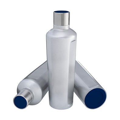 Thermotrinkflasche RETUMBLER-mySTEELONE, silber/dunkelblau