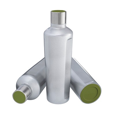 Thermotrinkflasche RETUMBLER-mySTEELONE, silber/dunkelgrün