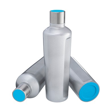 Thermotrinkflasche RETUMBLER-mySTEELONE, silber/hellblau