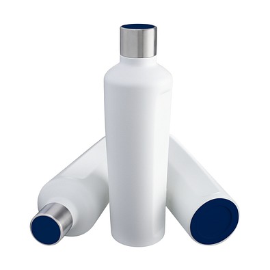 Thermotrinkflasche RETUMBLER-mySTEELONE, weiß/dunkelblau