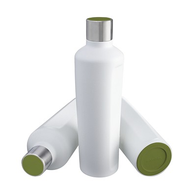 Thermotrinkflasche RETUMBLER-mySTEELONE, weiß/dunkelgrün