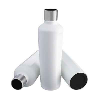 Thermotrinkflasche RETUMBLER-mySTEELONE, weiß/schwarz
