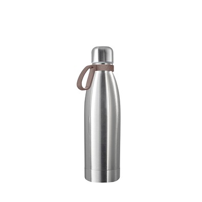 Thermotrinkflasche RETUMBLER-NIZZA, silber, Ring braun
