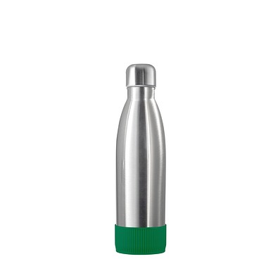 Thermotrinkflasche RETUMBLER-NIZZA, silber, Sleeve grün