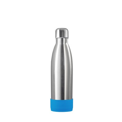 Thermotrinkflasche RETUMBLER-NIZZA, silber, Sleeve hellblau