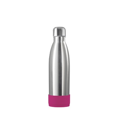 Thermotrinkflasche RETUMBLER-NIZZA, silber, Sleeve magenta