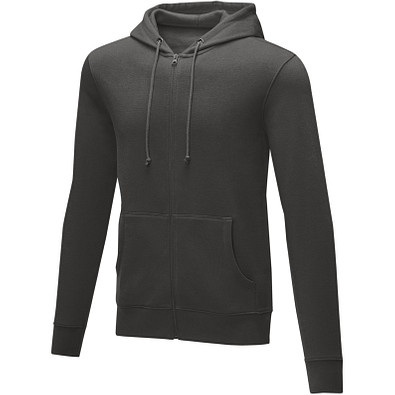 Theron Hoodie mit Reißverschluss für Herren, storm grey, XL