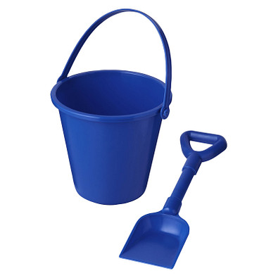 Tides recycelter Strandeimer und Spaten, blau