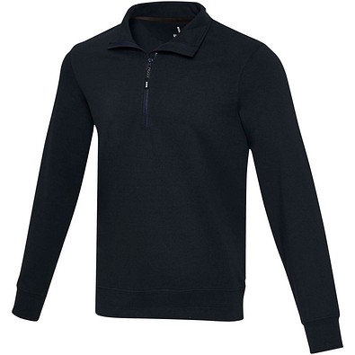 Tin Aware™ Pullover mit Half-Zip Reißverschluss aus recyceltem Material Unisex, navy, S