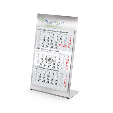 geiger notes Tisch-Aufstellkalender Desktop 3 Steel Bestseller, 2 Jahre, 95 x 135 mm, hellgrau geiger notes Tisch-Aufstellkalender Desktop 3 Steel Bestseller, 2 Jahre, 95 x 135 mm, hellgrau