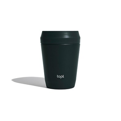 Topl-Trinkbecher aus rec. Stahl mit 360-Grad-Deckel 236ml, grau